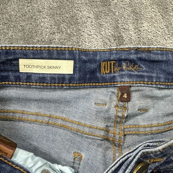 Kut From the Kloth Jeans Womens Blue 4 Toothpick‎ Skinny Mia Stretch Denim Pants - Picture 4 of 13